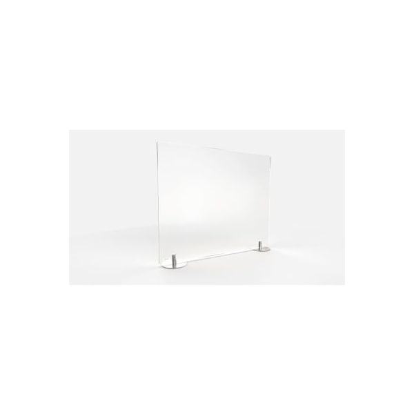 Ghent Desktop Protection Screen - Freestanding 36"W x 24"H, Frosted Thermoplastic DPSF2436-F - main